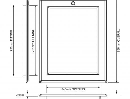 Manthorpe GL250 Loft Hatch 562x726 - Plastic Access Hatch